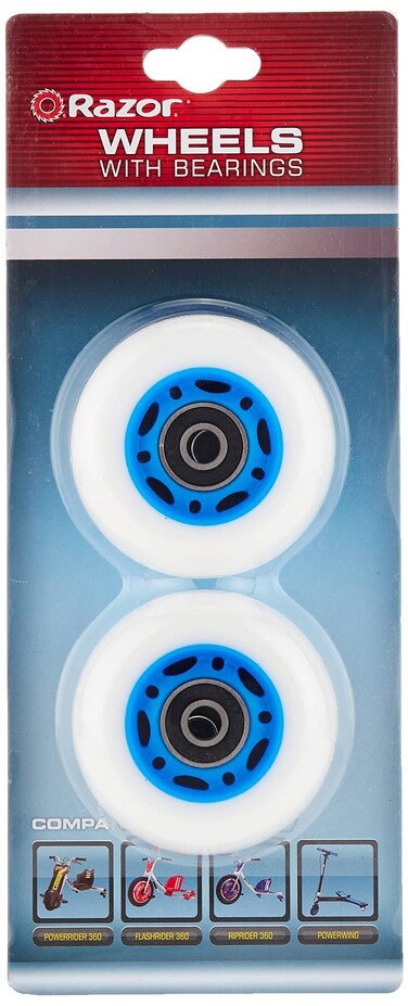 Razor PowerWing RipRider 360 Replacement Rear Wheels  Blue 64mm