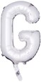 16 inch Letter G  Silver AirFilled Foil Balloon