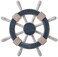 Hampton Nautical Rustic Dark Blue and White Ship Wheel 12