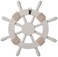 Hampton Nautical Rustic Dark Blue and White Ship Wheel 12