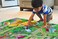 Large Cityscape Play Mat with Train Tracks Buildings and Roads for Cars Trucks and Trains