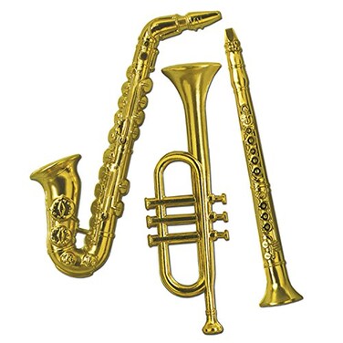 Beistle Gold Plastic Musical Instruments