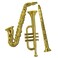 Beistle Gold Plastic Musical Instruments