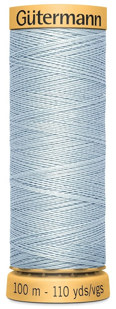 Gutermann Natural Cotton Thread 110yd Light Blue Dawn