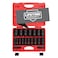 SUNEX TOOLS 2641 12 Inch Drive Deep Impact Socket Set 19Piece SAE 38  112 CrMo Alloy Steel Radius Corner Design Dual Size Markings Heavy Duty Storage Case