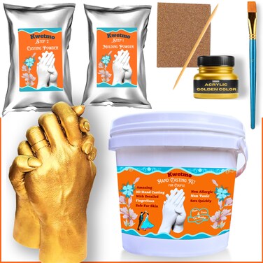 Kwetmo Hand Casting Kit  Casting kit for Couples 3D Hand molding Casting kit molding Powder for Hand Casting spacial Anniversary Gift for Couple Parents Husband Wife Couple KIT Standard