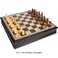 Adrienne Chess Inlaid Burl Wood Board Game with Weighted Wooden Pieces Extra Large 19 x 19 Inch Set