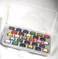 Tidy Crafts  Bobbin Box Organizer  One Durable Case with Snap Tight Lid for Your Sewing and Quilting Needs  Holds 28 Bobbins