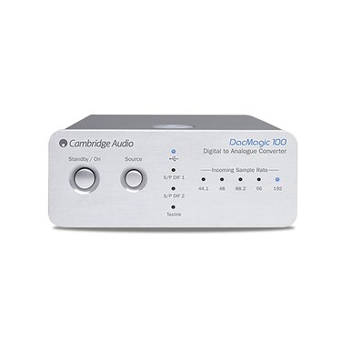 Cambridge Audio DacMagic 100 SPDIF Digital to Analog Converter DAC with Toslink Input TV Compatible 192kHz Silver