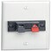 Leviton 409511PW 1Gang Single Spring Clip Device AudioVideo Wallplate Standard Size Polymer Break Resistant Box Mount White
