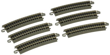 Bachmann Industries EZ Track Half Section 14 Radius Curved Track 6card N Scale