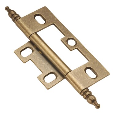 Hickory Hardware P8293AB Self Mortise Collection FlushFull Inset Hinges for Face Frame Cabinets  Free Swinging SelfClosing Hinge  Easy Installation  Antique Brass Finish Pack of 1 Pair