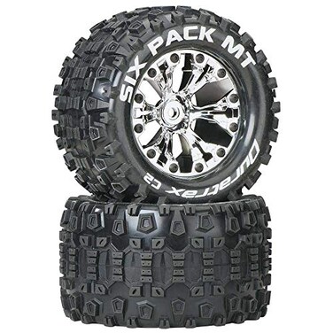 Duratrax Six Pack MT 28 2 Wheel Drive Mounted Rear C2 Chrome 2 DTXC3521