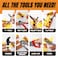 Kids Handyman Tools Toy Set 52 PCS Mechanic Pretend Play Construction Playset with Hard Hat Nuts Bolts  Realistic Plastic Toddler Children Accessories for Workbench