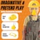 Kids Handyman Tools Toy Set 52 PCS Mechanic Pretend Play Construction Playset with Hard Hat Nuts Bolts  Realistic Plastic Toddler Children Accessories for Workbench