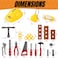 Kids Handyman Tools Toy Set 52 PCS Mechanic Pretend Play Construction Playset with Hard Hat Nuts Bolts  Realistic Plastic Toddler Children Accessories for Workbench