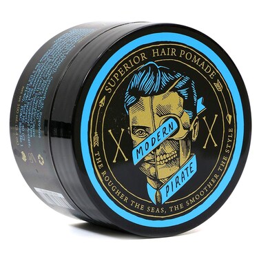 Modern Pirate Superior Hair Pomade 34 oz  Medium Strong Hold  Medium Shine  Water Soluble  Naturally Enhanced
