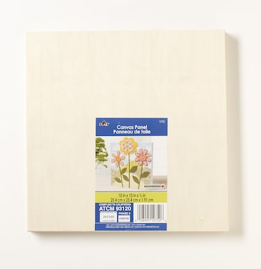 Plaid Wood Canvas Panel 10 by 10Inch