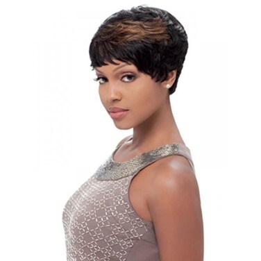 Sensationnel 100 Human Hair Bump Wig  Easy 27 1  JET BLACK