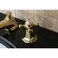 Kingston Brass KS4462BX Metropolitan Widespread Lavatory Faucet with Metal Cross Handle Polished Brass8Inch Adjustable Center