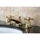 Kingston Brass KS4462BX Metropolitan Widespread Lavatory Faucet with Metal Cross Handle Polished Brass8Inch Adjustable Center