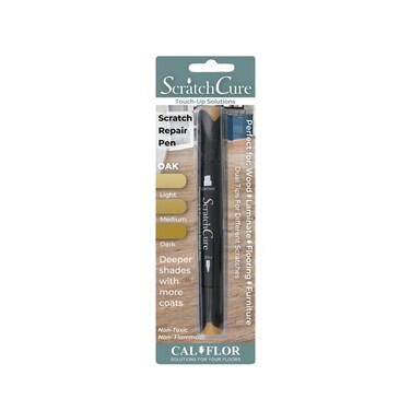 CalFlor PE49403CF ScratchCure 3 Shade Double Tipped Repair Pen for Use on Wood Laminate Flooring  Furniture Oak