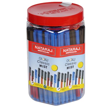 Nataraj GCM Ball Pen Jar RedWhite