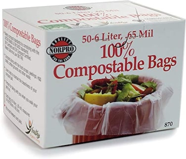 Norpro 100 Compostable Bags 50 Count 870  Grey