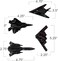 Die Cast Metal 45 Stealth Bomber Jets with Pullback Action B2 Bomber SR71 Blackbird F117 Nighthawk FA22 Raptor 4Set