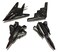 Die Cast Metal 45 Stealth Bomber Jets with Pullback Action B2 Bomber SR71 Blackbird F117 Nighthawk FA22 Raptor 4Set