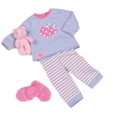Our Generation by Battat Morning Noon  Nighty Piggy Pajamas for 18 Dolls Age 3 Years  Up