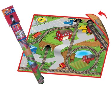 Full Throttle Roadville 2Sided Playmat w 1 Car