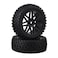 BQLZR Front and Rear 6601666036 Wheel Rim Rubber Tires for RC 110 OffRoad Car Pack