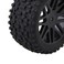 BQLZR Front and Rear 6601666036 Wheel Rim Rubber Tires for RC 110 OffRoad Car Pack