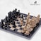 Radicaln Marble Chess Set 12 Inches Black and Coral Handmade Chess Outdoor Games 1 Chess Board  32 Chess Pieces 2 Player Games for Adults Board Games