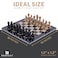 Radicaln Marble Chess Set 12 Inches Black and Coral Handmade Chess Outdoor Games 1 Chess Board  32 Chess Pieces 2 Player Games for Adults Board Games