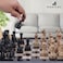 Radicaln Marble Chess Set 12 Inches Black and Coral Handmade Chess Outdoor Games 1 Chess Board  32 Chess Pieces 2 Player Games for Adults Board Games