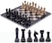 Radicaln Marble Chess Set 12 Inches Black and Coral Handmade Chess Outdoor Games 1 Chess Board  32 Chess Pieces 2 Player Games for Adults Board Games