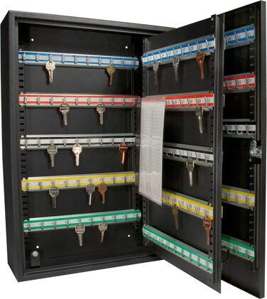 Barska AX11824 Key Lock 200 Position Adjustable Key Cabinet Lock Box BlackMedium