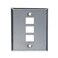 Allen Tel Products ATBKFVT3 Single Gang 3 Ports Versatap Faceplate Stainless Steel
