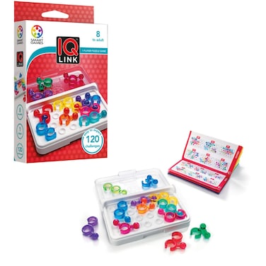 SmartGames IQ Link a Travel Game for Kids and Adults A STEMFocused Cognitive SkillBuilding Brain Game  Brain Teaser for Ages 8  Up Kids and Family Travel Games  Travel Puzzles