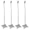 MountIt Speaker Stands for Surround Sound and Home Theater Speakers FloorStanding Height Adjustable Mounts Two Pairs 10 Lb Capacity Silver