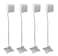 MountIt Speaker Stands for Surround Sound and Home Theater Speakers FloorStanding Height Adjustable Mounts Two Pairs 10 Lb Capacity Silver