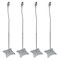 MountIt Speaker Stands for Surround Sound and Home Theater Speakers FloorStanding Height Adjustable Mounts Two Pairs 10 Lb Capacity Silver