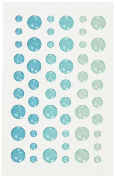 Doodlebug Sprinkles Self Glitter Enamel Embellishments Swimming Pool