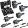 Klein Tools 31873 Heavy Duty Hole Cutter Kit Includes Carbide Hole Cutters and 2 Pilot Bits in RustProof Molded Plastic Case 8Piece