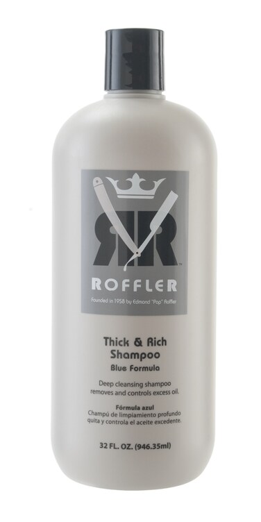 Roffler Thick and Rich Shampoo Blue Formula 32 Fluid Ounce