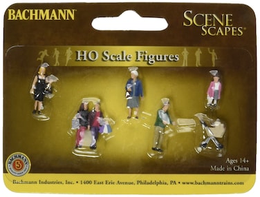 Bachmann Industries Miniature HO Scale Strolling People Figure 5 Piece