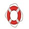 Hampton Nautical Vibrant Red Lifering with White Bands 10