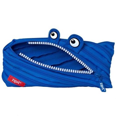 ZIPIT Monster Pencil Case for Boys  Pencil Pouch for School College and Office  Pencil Bag for Kids Blue